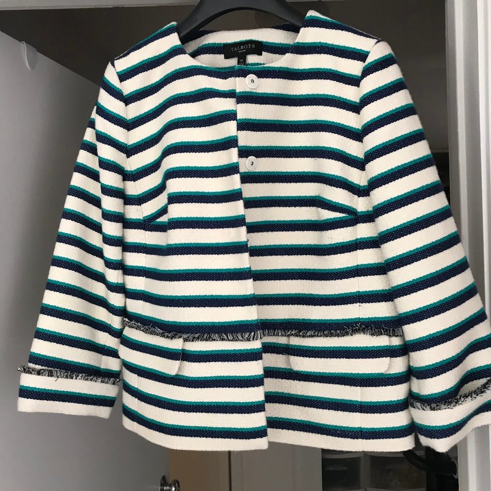 NWOT,Talbots Beautifully Detailed Blazer, size 10P